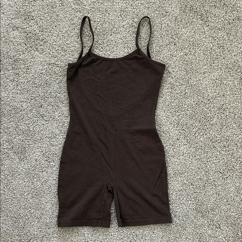 American Apparel Brown Tank Bodysuit Romper